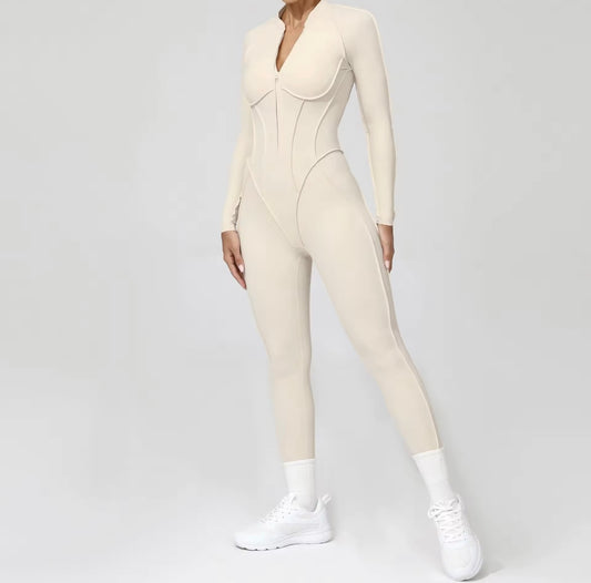 The Contour Code Catsuit- Marshmallow Fluff